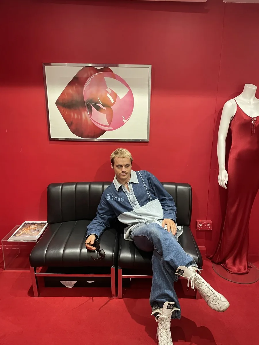 Carson Lovett in the studio